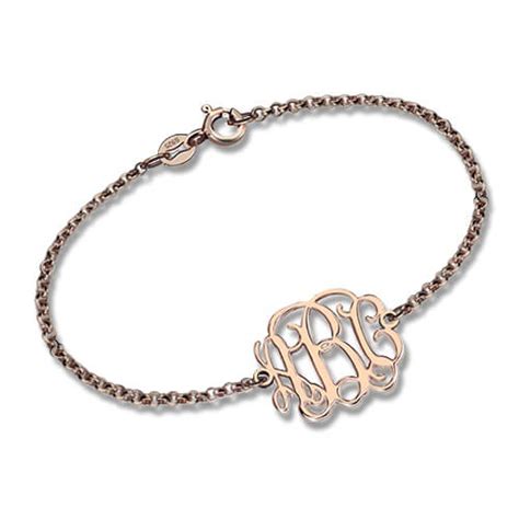 monogram bracelet sterling silver.